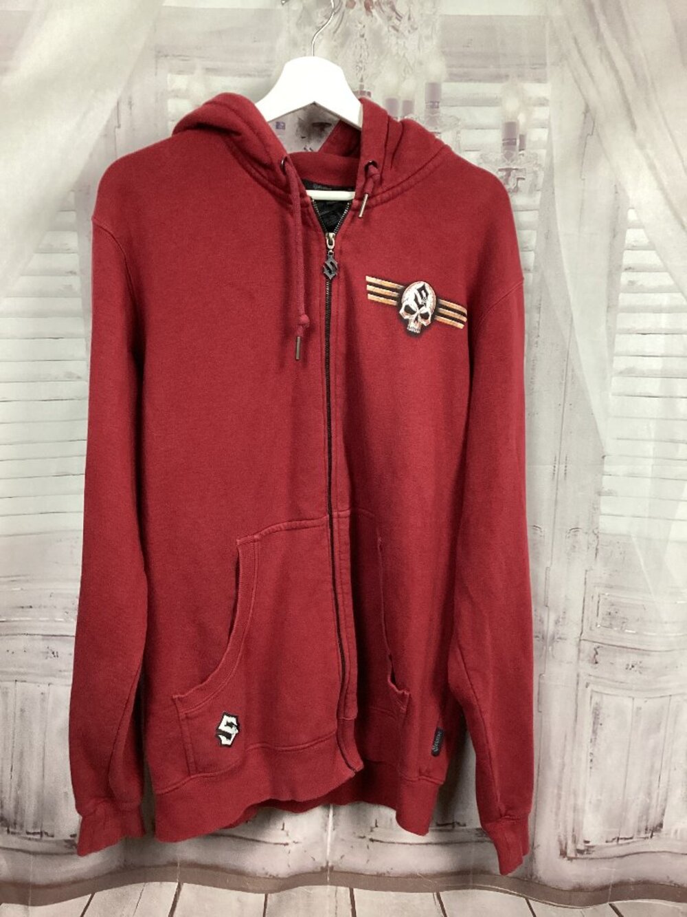 Sabaton The Red Baron Red Zip Up Hoodie XL